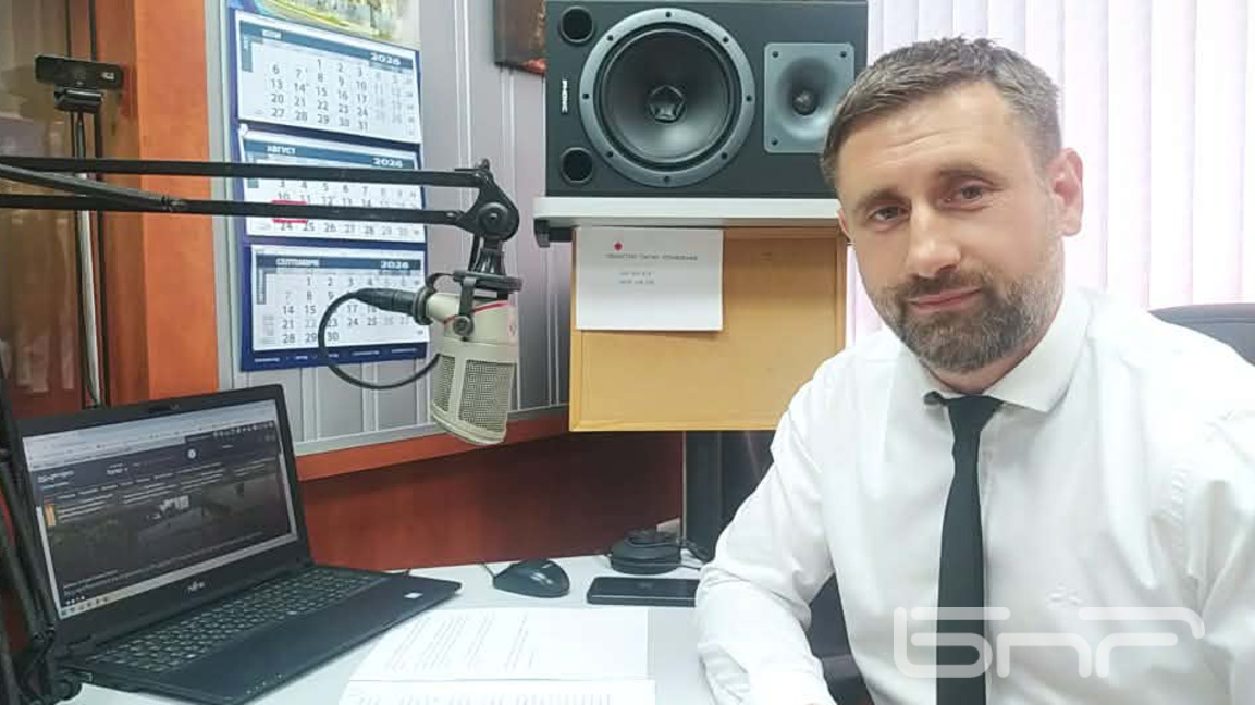 Делян Иванов в студиото на Радио Стара Загора