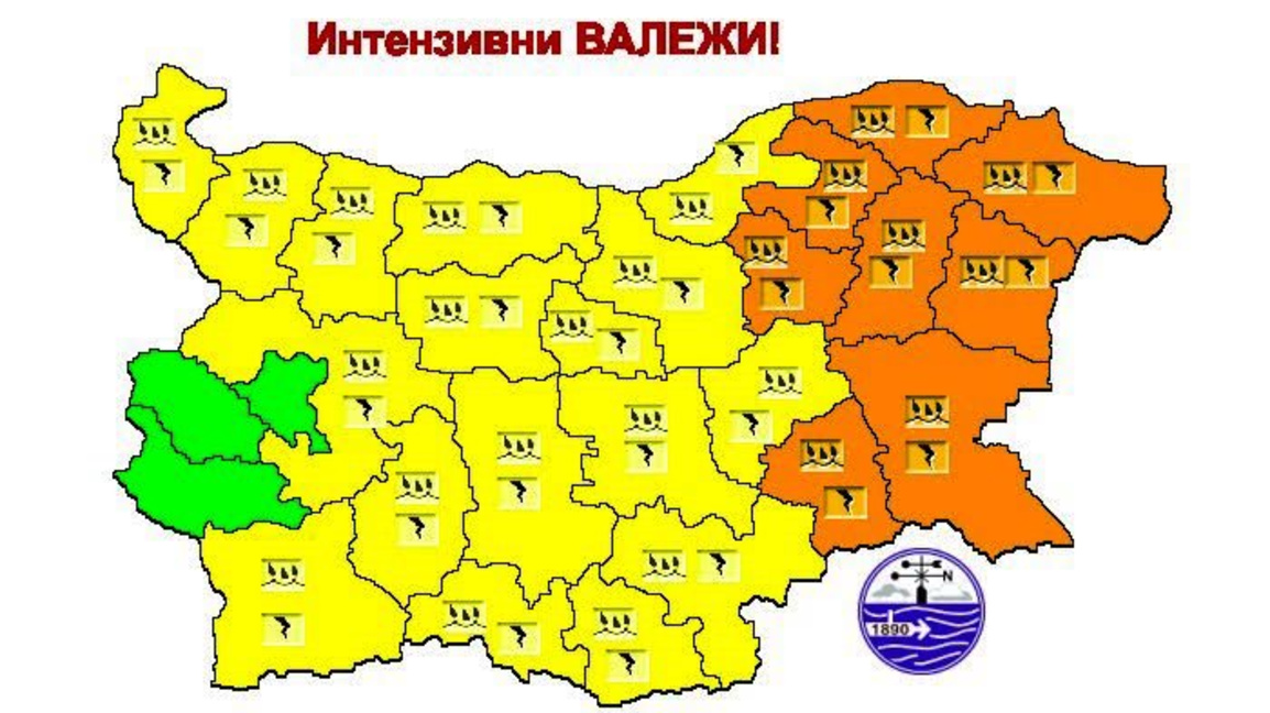 Опасно време в Източна България, температурите се понижават
