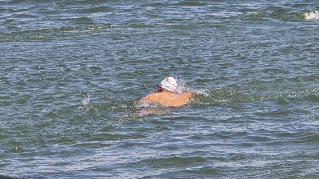 Swimmer Tsanko Tsankov prepares for his final Oceans Seven challenge