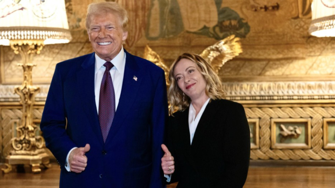 Доналд Тръмп и Джорджа Мелони - Флорида, 5 януари 2025