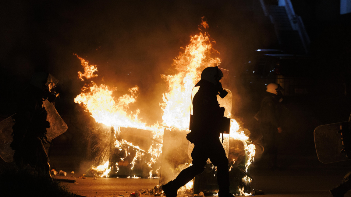 Сблъсъци и арести в Солун
