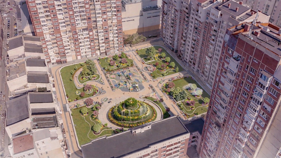 Фонтан в каскадна градина и зони за деца и шахматисти правят в жк "Зона Б-5"