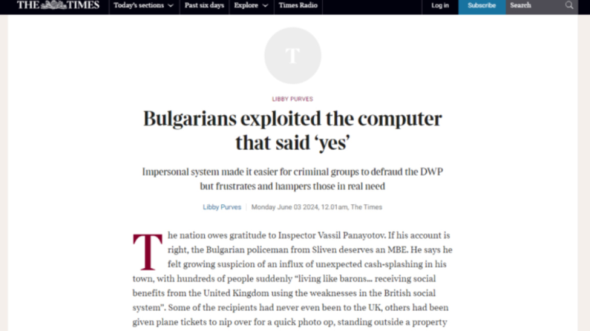 "The Times": Bulgarii au exploatat computerul care a spus "da”