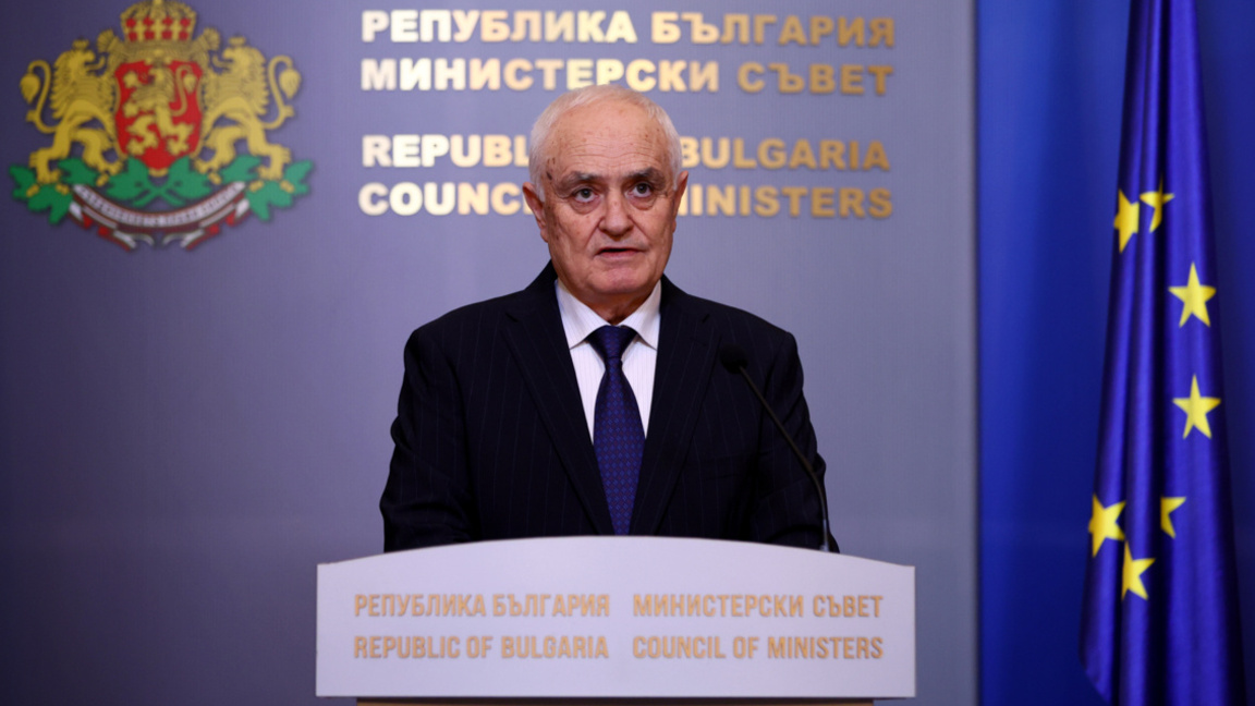 Caretaker Minister of Defense Atanas Zapryanov