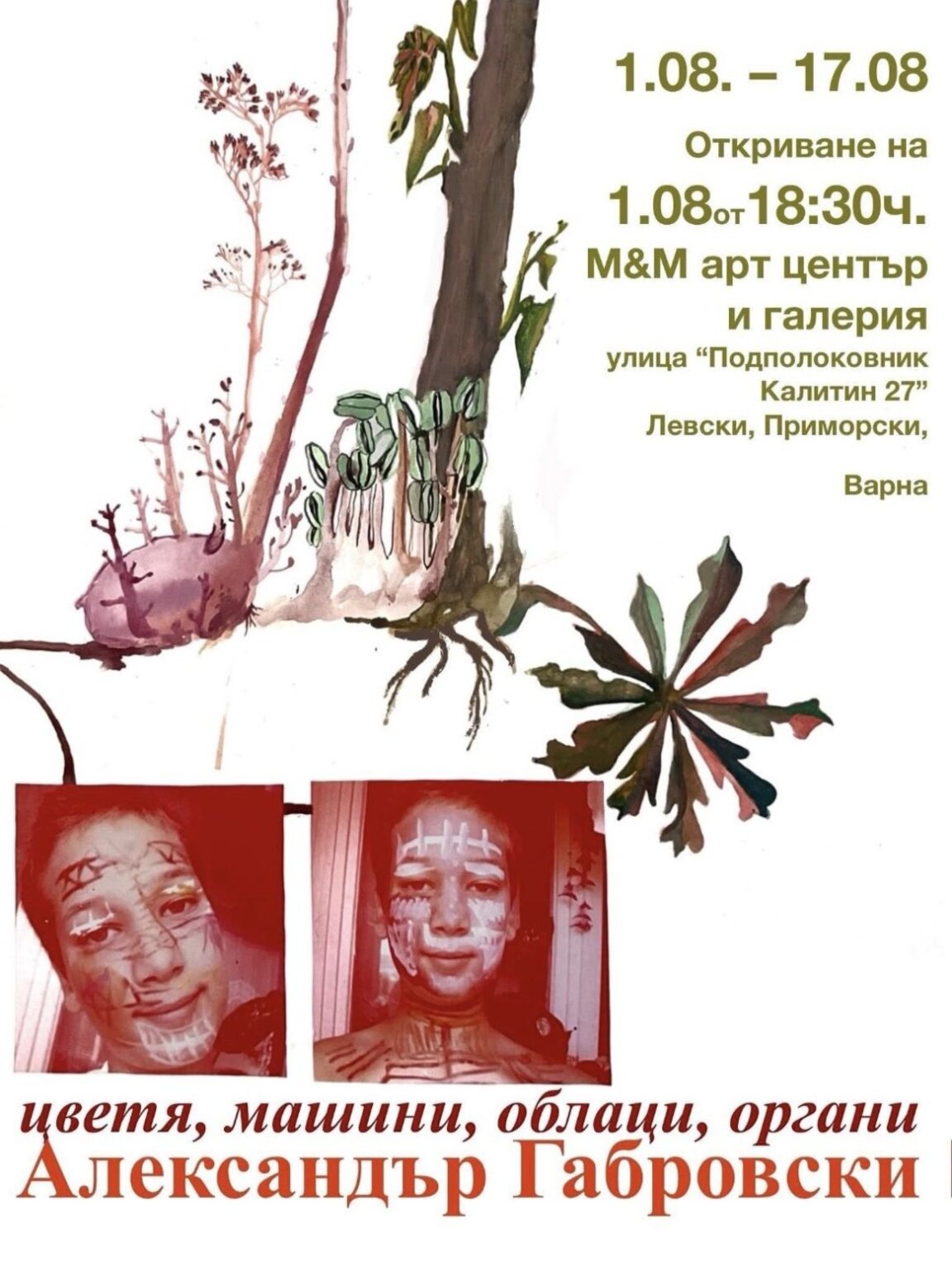 Александър Габровски открива "Цветя, машини, облаци, органи"