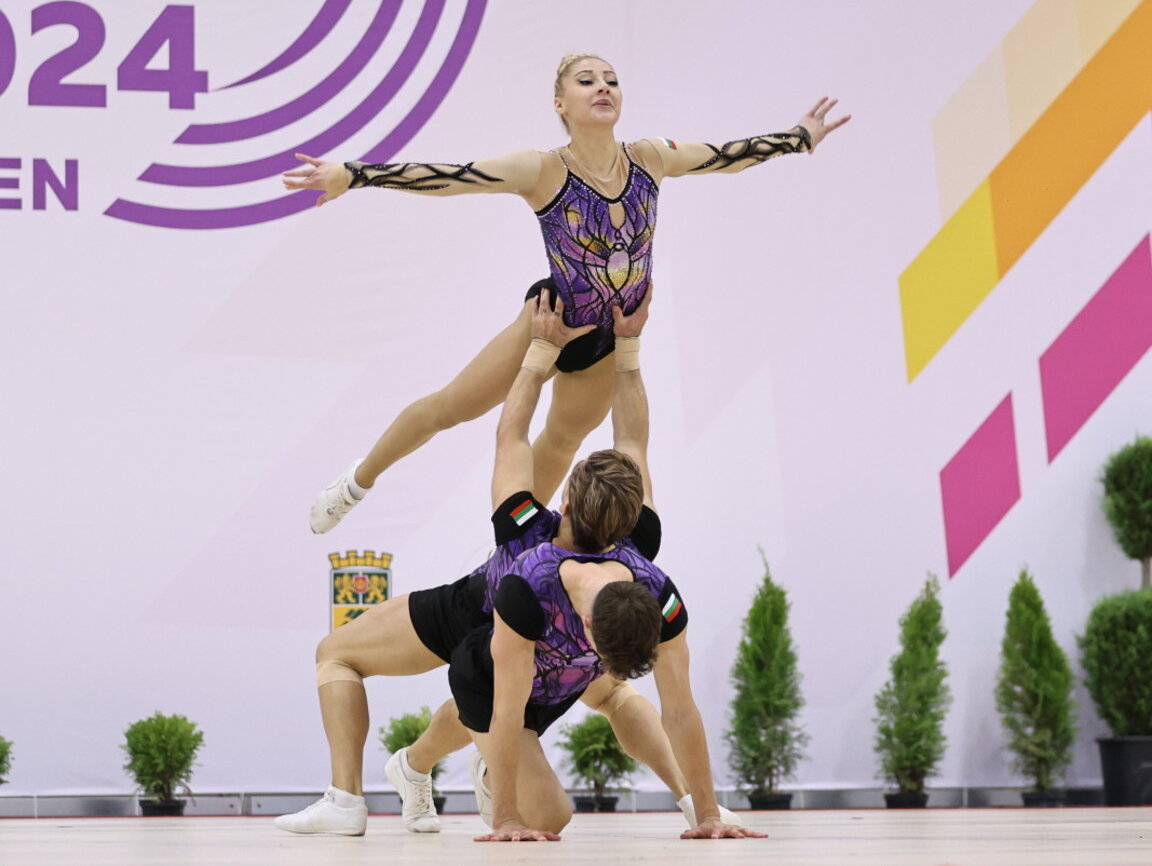 Three Bulgarians win a bronze medal at the 2024 Aerobic Gymnastics World Championships