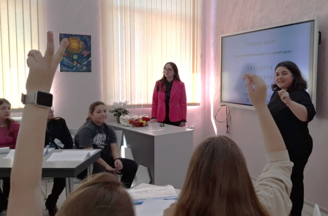 Общ бинарен урок по български език и математика
