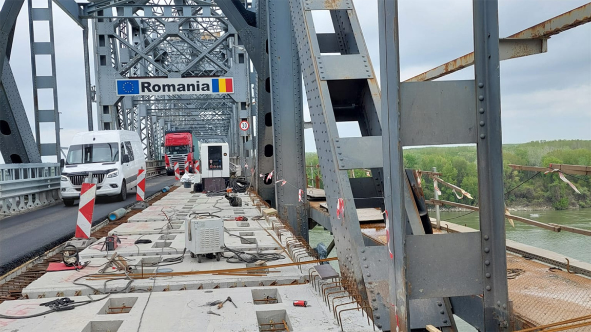 Se estimează că reparația Podului Giurgiu-Ruse se va încheia în iunie