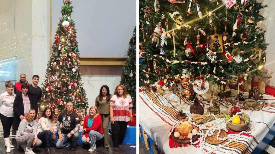 A beautiful Bulgarian Christmas tree shines again at the Griffin Museum of Science and Industry in Chicago