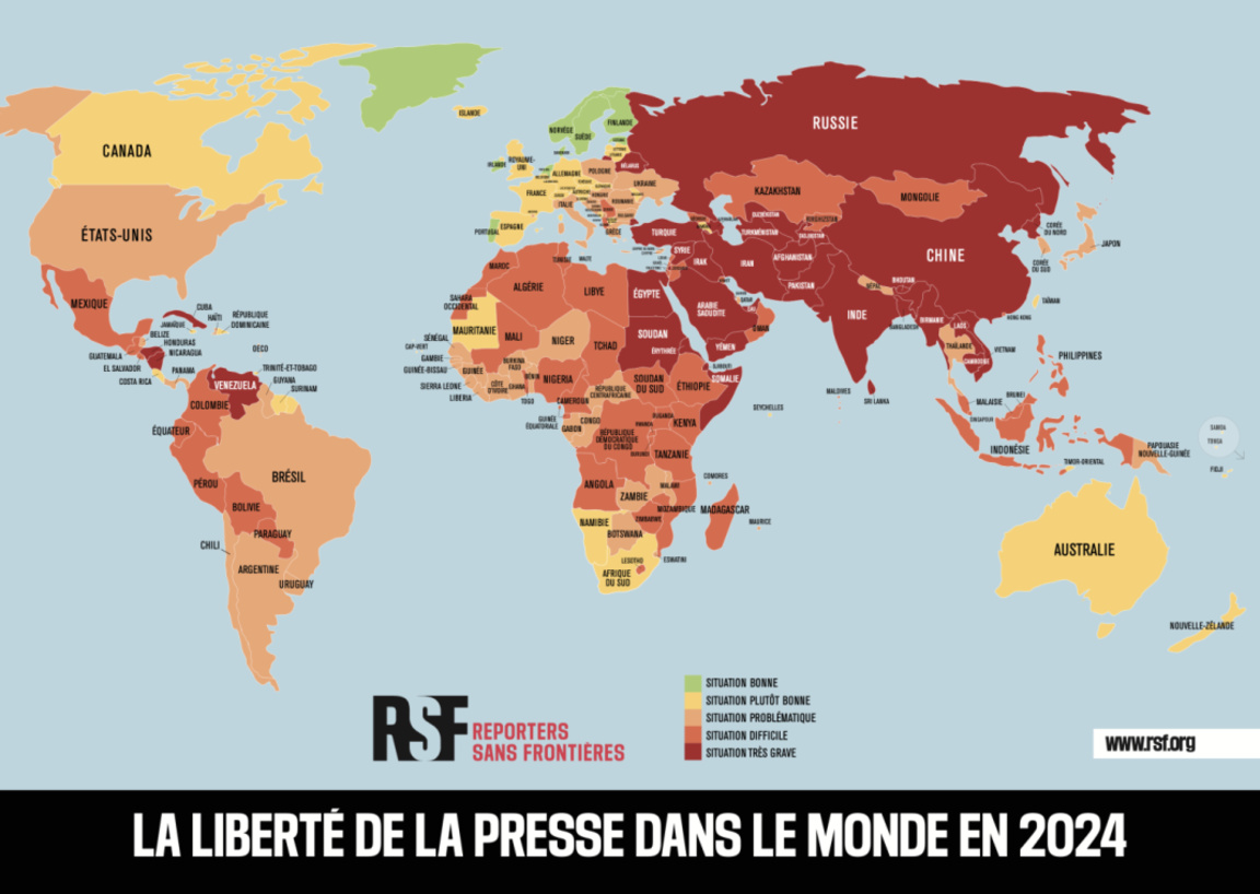 Classement RSF : la Bulgarie se hisse à la 59e place