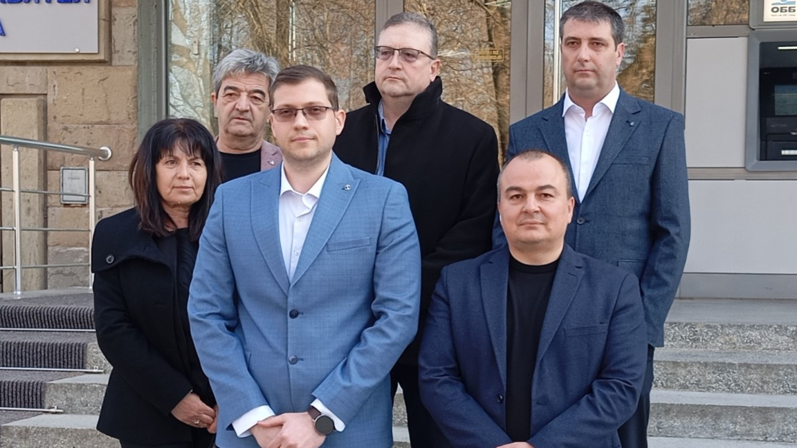 Димитър Петров с листата на "Прогресивна България" в Монтана