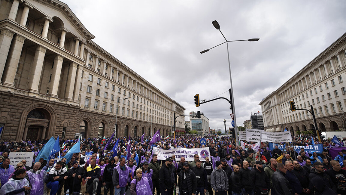 Protest von Bergleuten blockiert das Zentrum von Sofia
