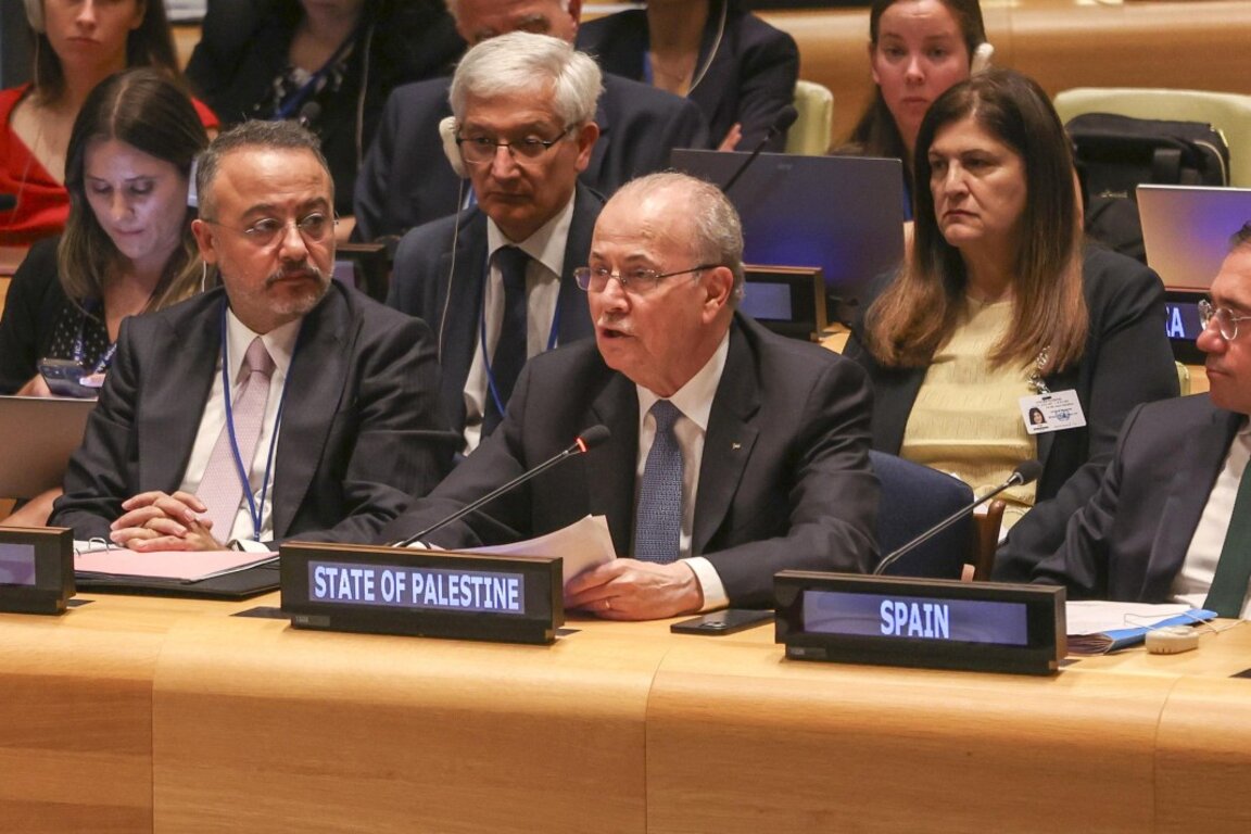 Мохамад Мустафа на конференцията в ООН на 28.07.2025 г.