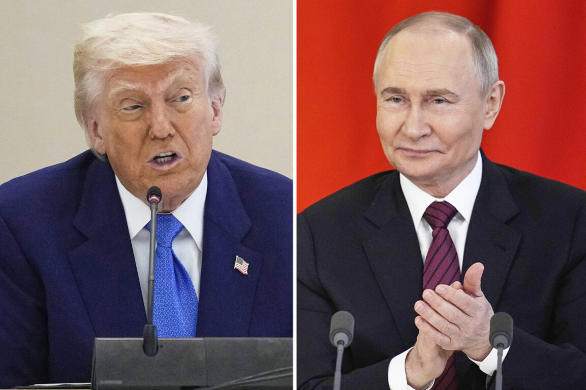 Президентите на САЩ и на Русия - Доналд Тръмп и Владимир Путин.