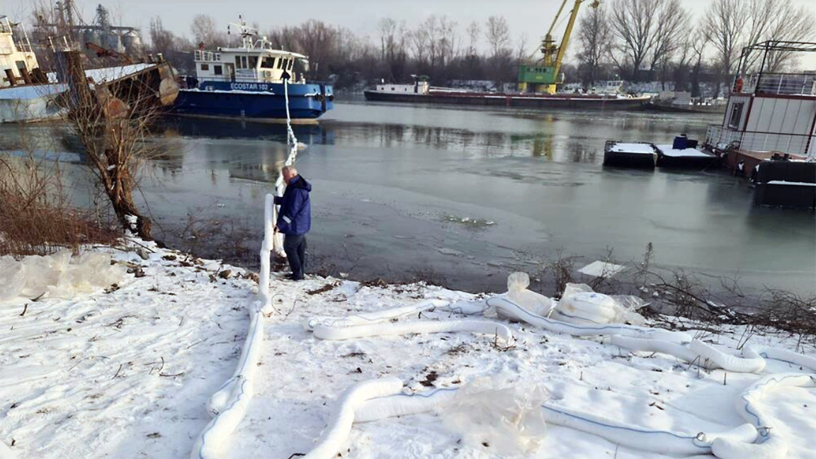 Accident près de Giurgiu mais sans risque de pollution du Danube