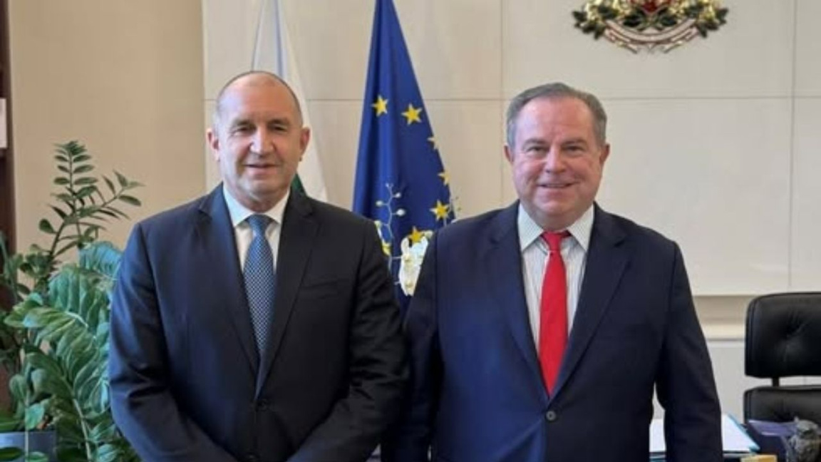 Rumen Radev with journalist Christopher Ruddy
