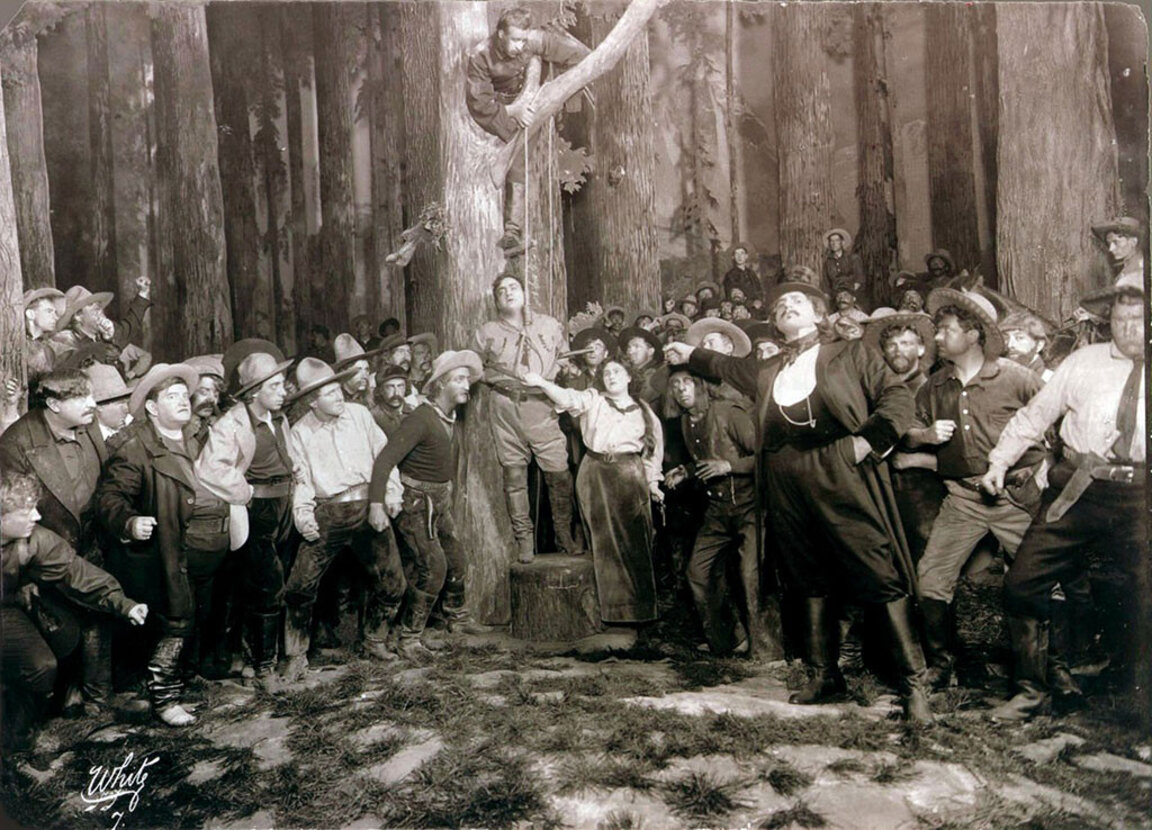 Финалната сцена на „Момичето от Запад“, Метрополитън oпера, 1910 г.
