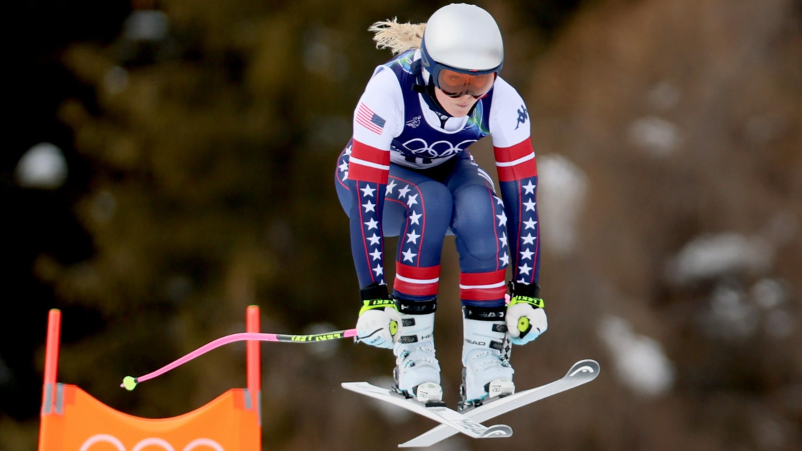 Линдзи Вон лети по пистата