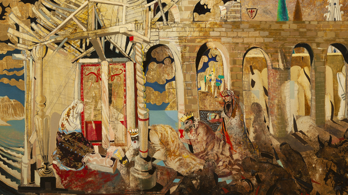 Живописната творба "Между две епохи / Още едно Рождество" на Андрей Даниел