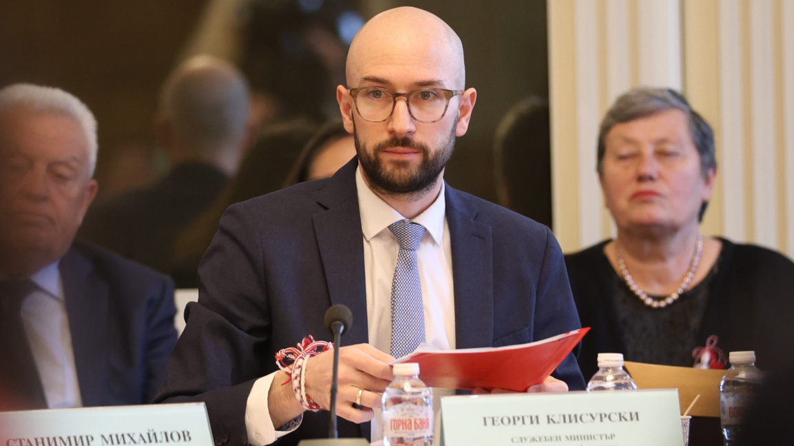 Служебният министър на финансите Георги Клисурски на заседанието на Комисията по бюджет и финанси в Народното събрание - 17 март 2026 г.