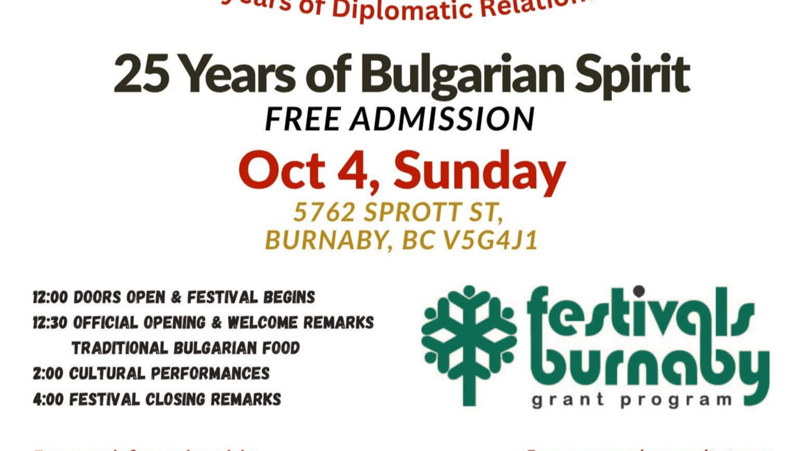 El festival "25 años de espíritu búlgaro" en Columbia Británica