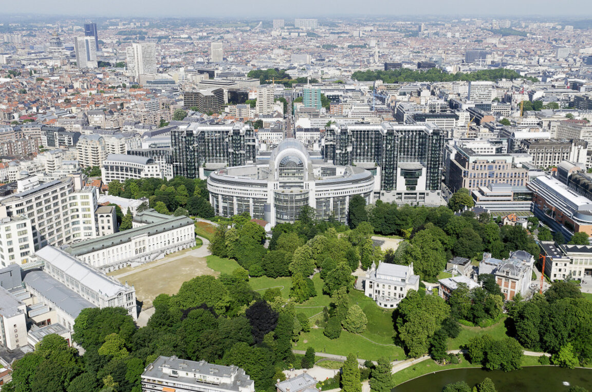 Изглед към сградите на Европарламента в Брюксел.