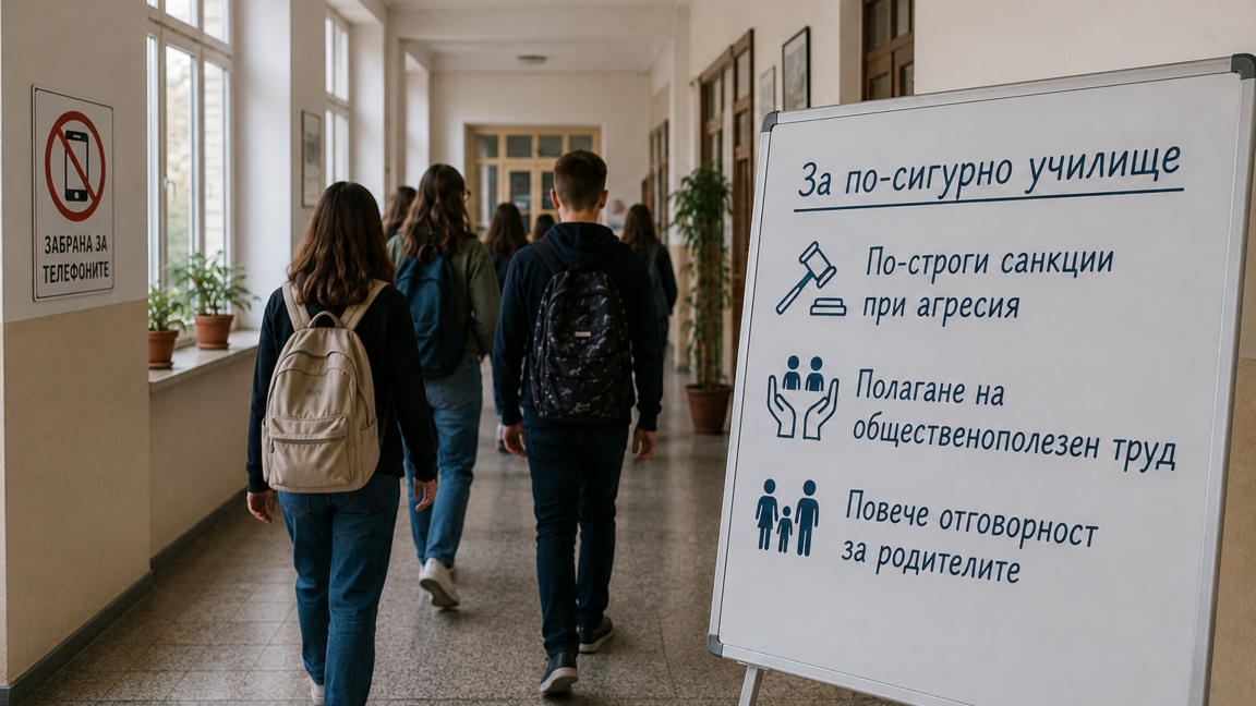 Учениците да полагат общественополезен труд и по-строги санкции при агресия