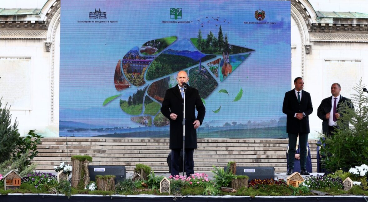 Тържествено откриване на Седмицата на гората. На снимката: президентът Румен Радев.