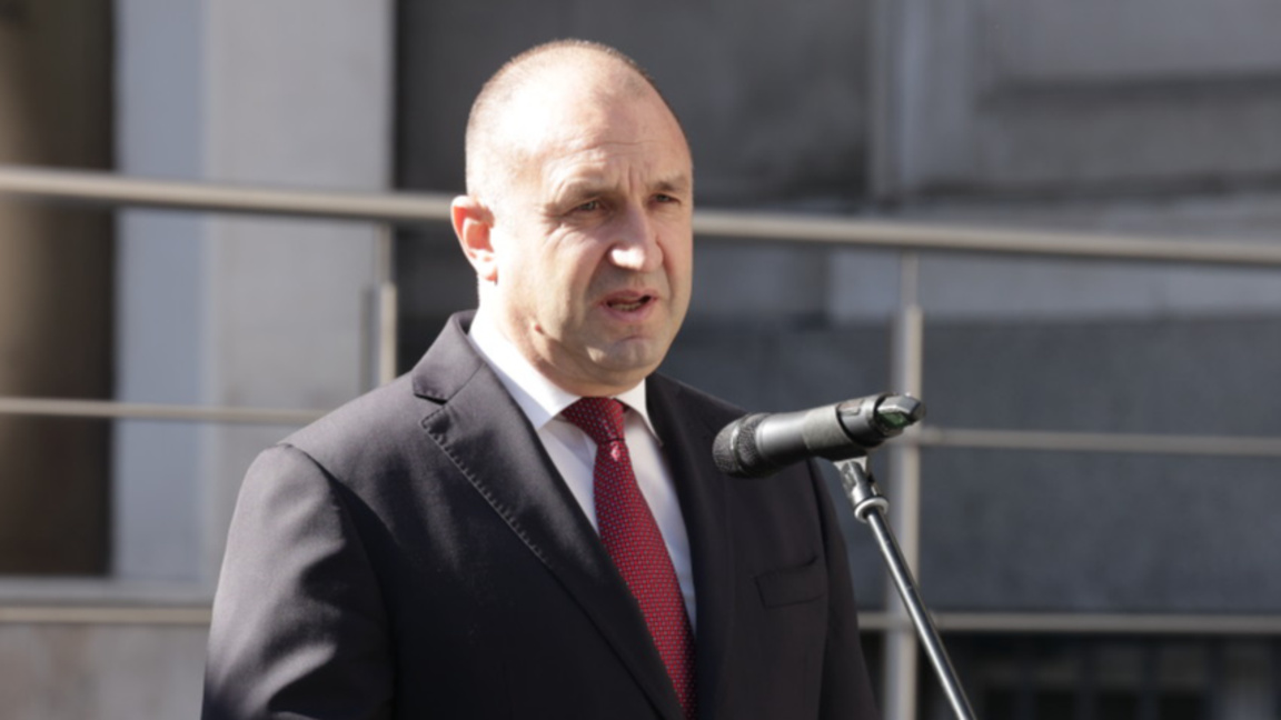Президентът Радев на откриването на експозицията "Изповедта на Апостола", която чрез съчетание на дигитални средства, включително холограмен образ на Апостола, представя делото на Левски -19 февруари 2023 г..