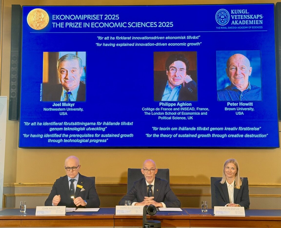 Трима души са отличени с Нобела за икономика за 2025 г.