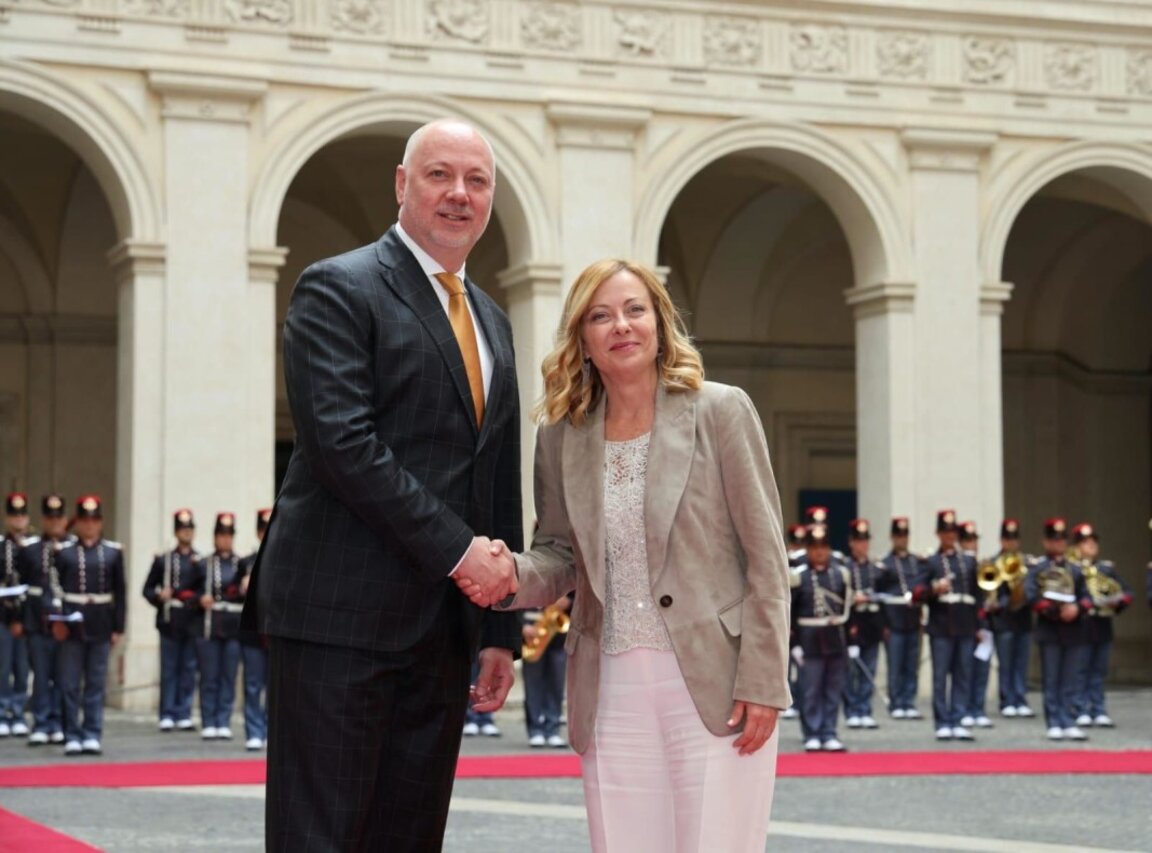 Министър-председателите на Италия Джорджа Мелони и на България Росен Желязков - Рим, 22 май 2025