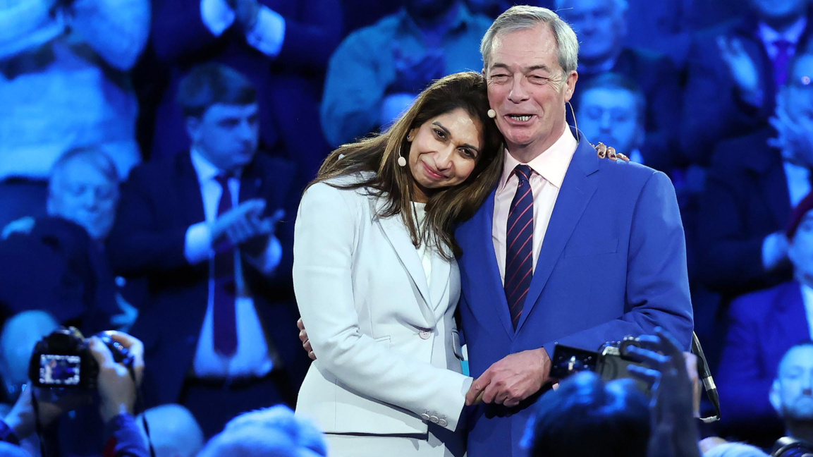 Сюела Брейвърман с Найджъл Фарадж