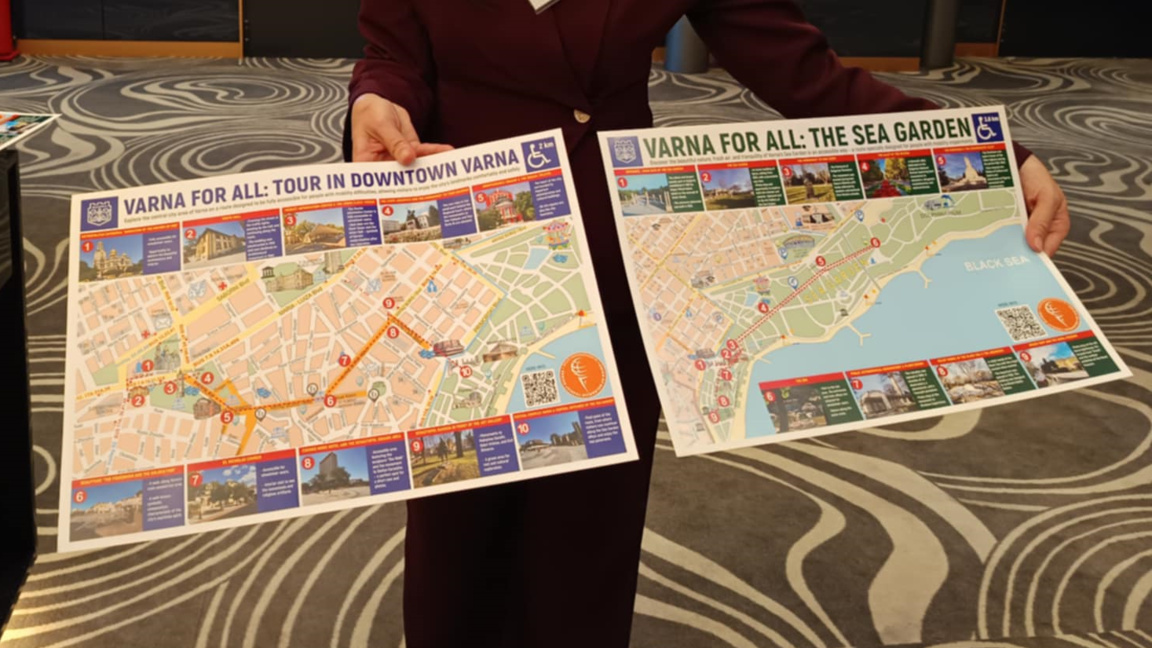 Екскурзоводи разработиха карти с два маршрута за хора с увреждания във Варна