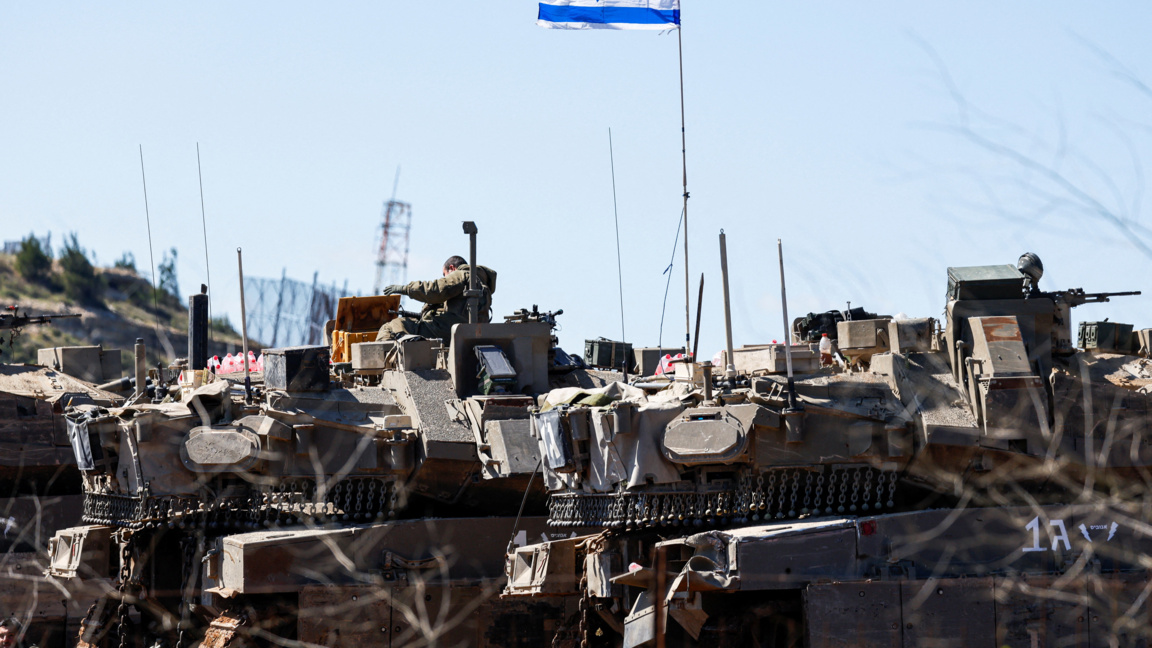 Израелски бойци на границата между Израел и Ливан, 8 март 2026 г.