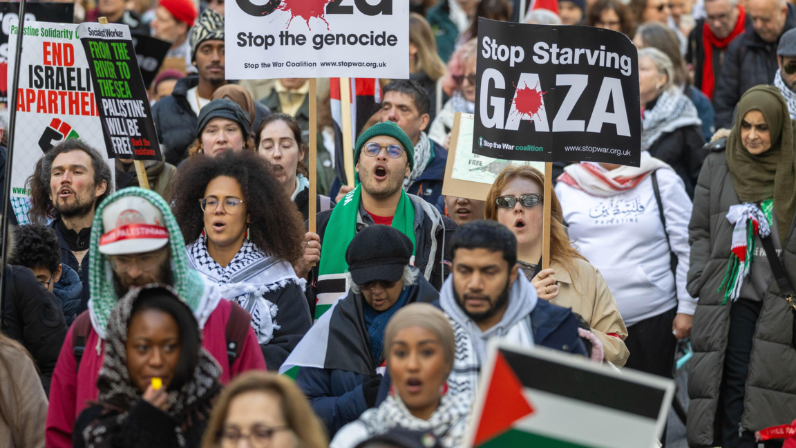 Пропалестинска демонстрация в центъра на Лондон