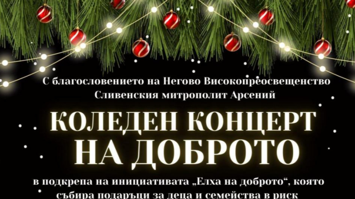 "Концерт на доброто" открива юбилейната "Елха на доброто"