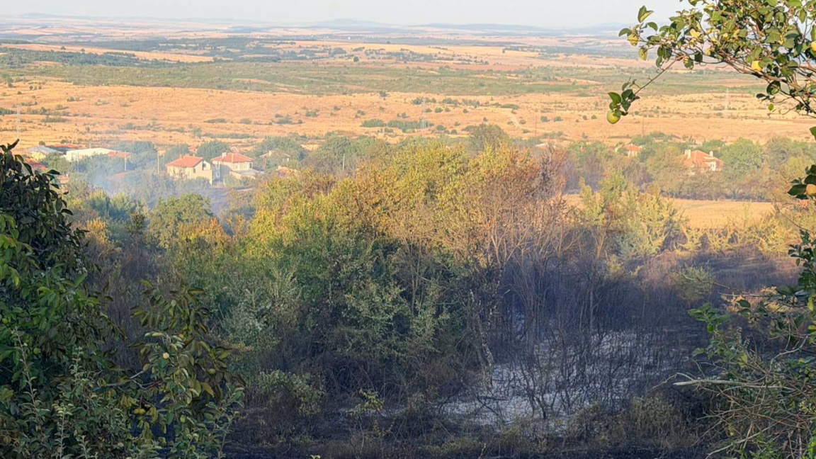 Потушен е пожарът край село Орешник
