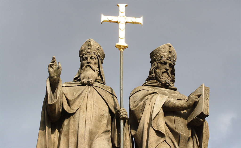 Das Denkmal der Hll. Kyrill und Method in Třebíč, Tschechische Republik