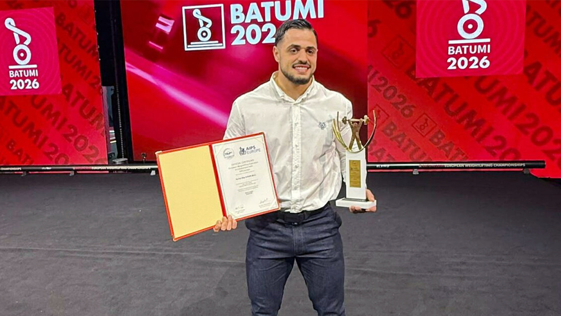 Karlos Nasar üst üste ikinci kez Avrupa’da “Yılın Haltercisi” seçildi