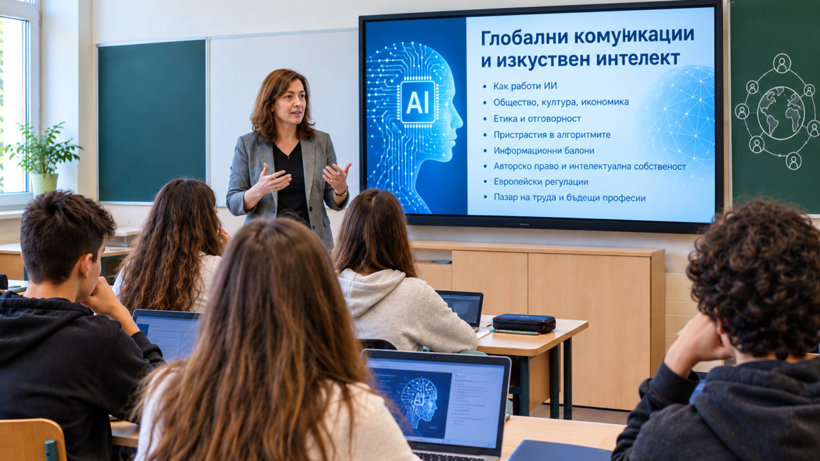 Изкуственият интелект влeзе като учебен предмет в ЕГ „Иван Вазов“