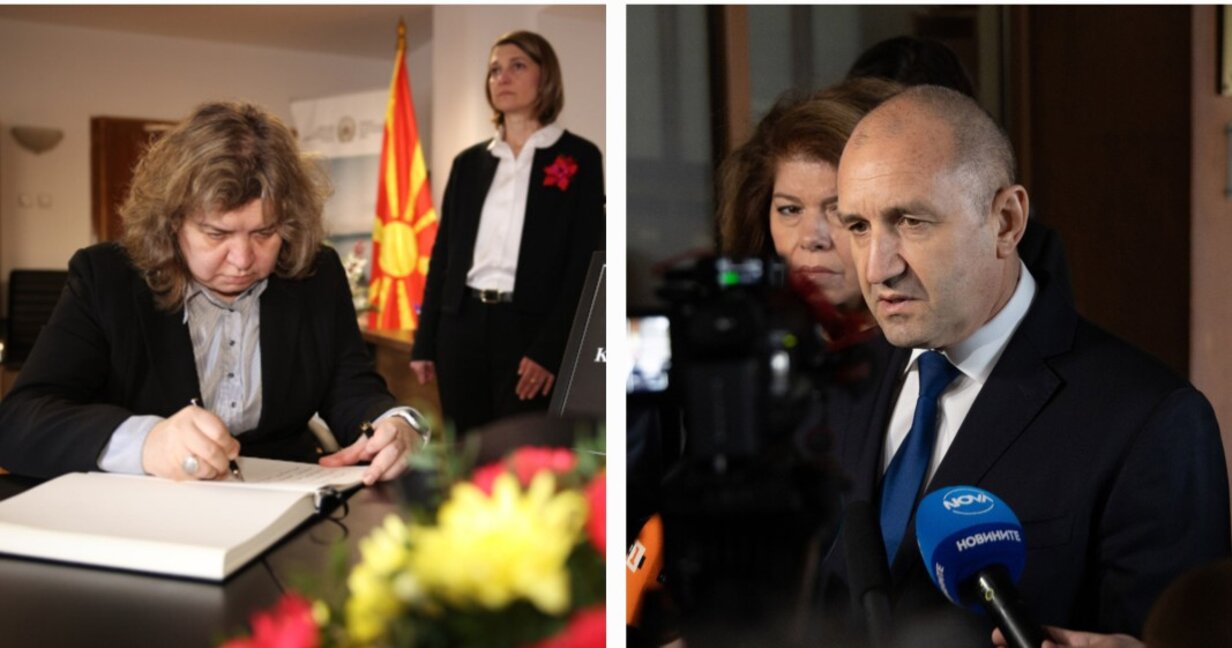 Președintele bulgar și președintele prlamentului bulgar și-au exprimat condoleanțele la Ambasada Macedoniei de Nord