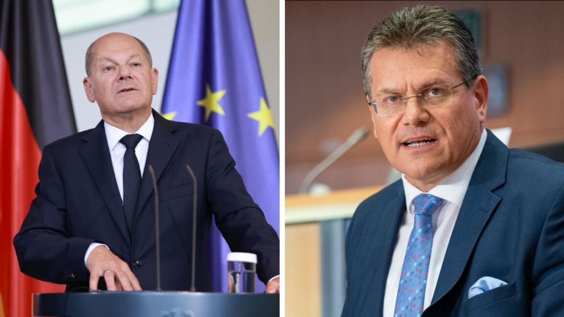 Олаф Шолц, Марош Шевчович