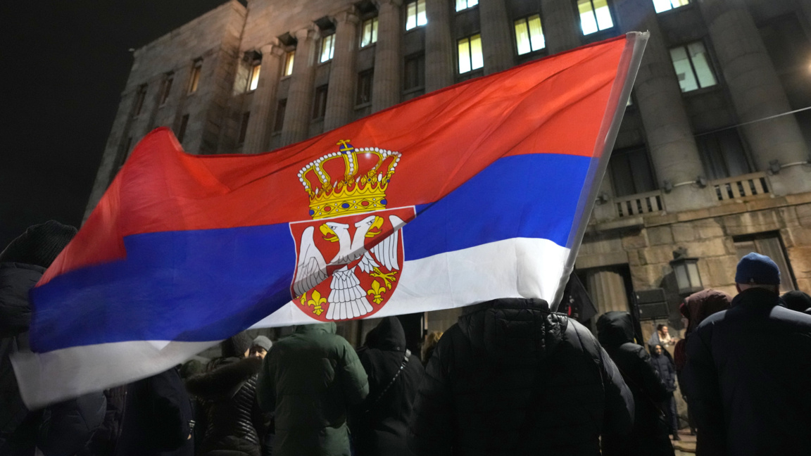 Протестиращи в Белград, Сърбия