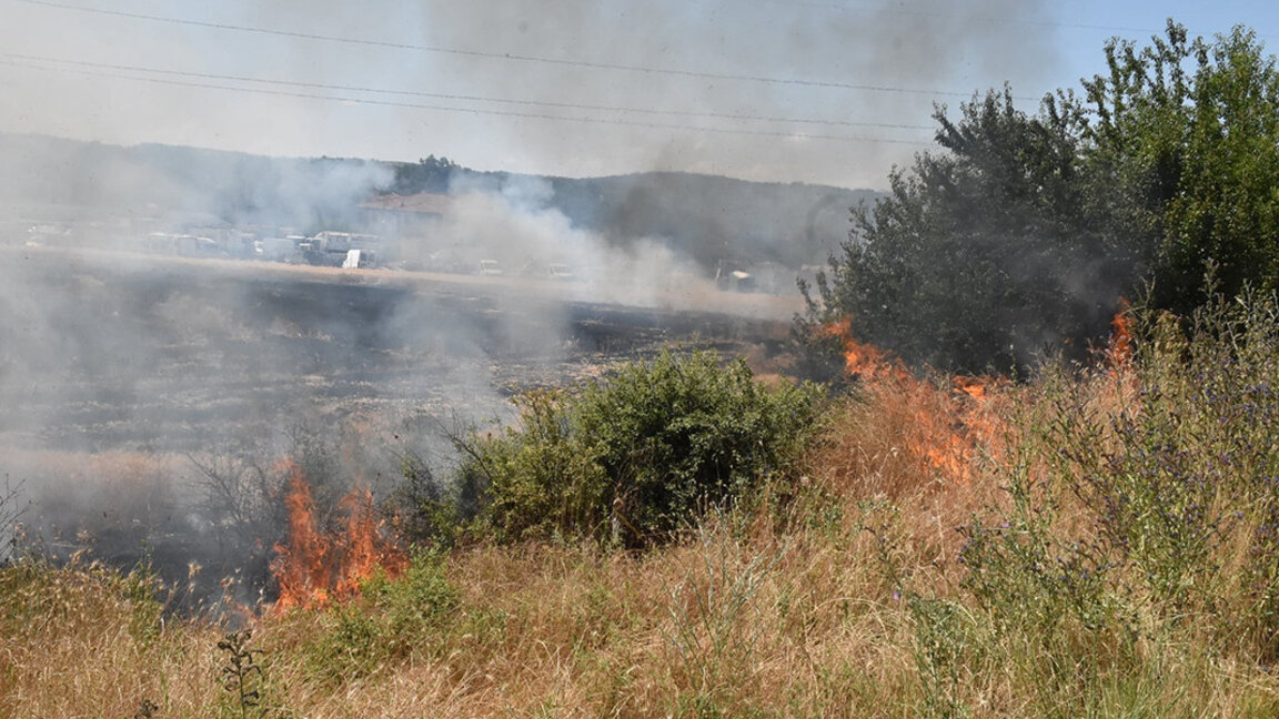 Großbrand im Osten von Karnobat