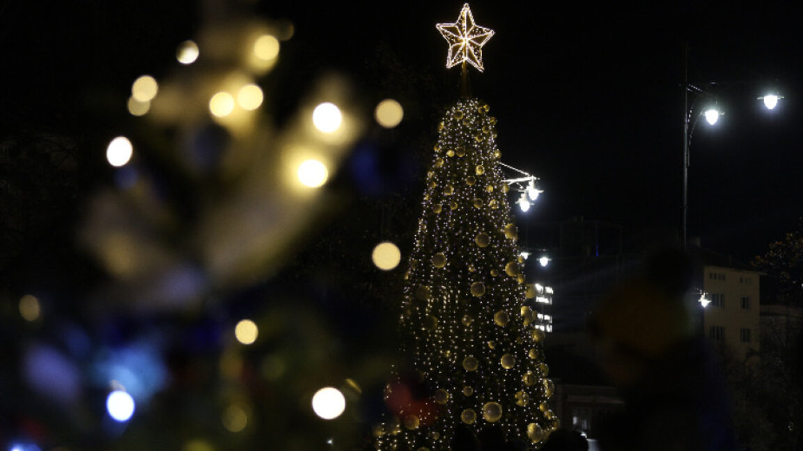 Cérémonie d'illumination du sapin de Sofia...