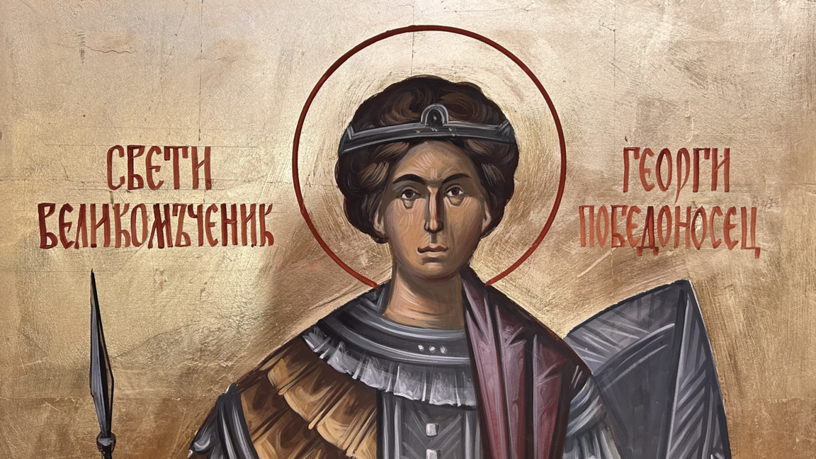 Св. Георги Победоносец, стенпис, Клисурска света обител
