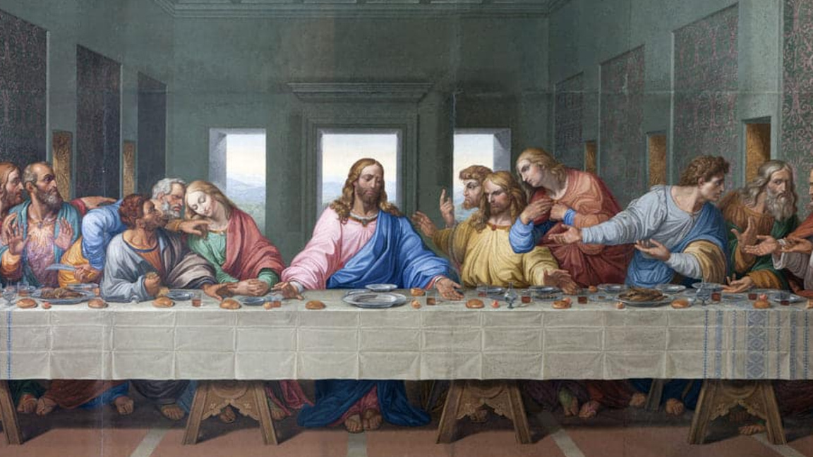 Иконографията на тайната вечеря е била семпла, обогатява се през вековете