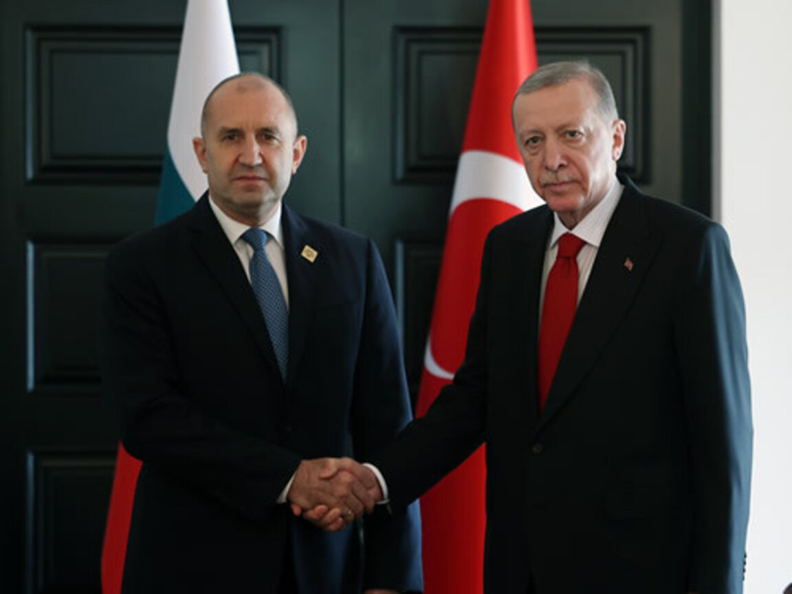 Rumen Radev (left) and Recep Tayyip Erdoğan met in Antalya last year.