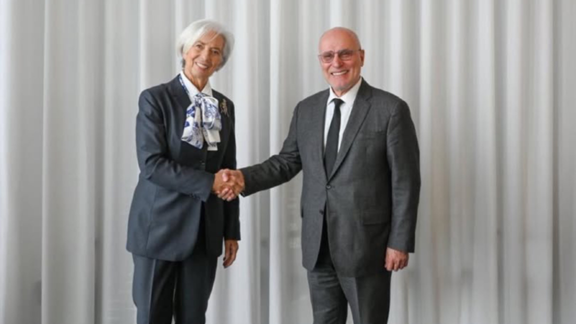 Christine Lagarde und Dimitar Radew