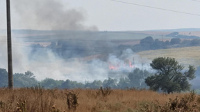 Пожар в крайграничната община Болярово между селата Странджа и Виден